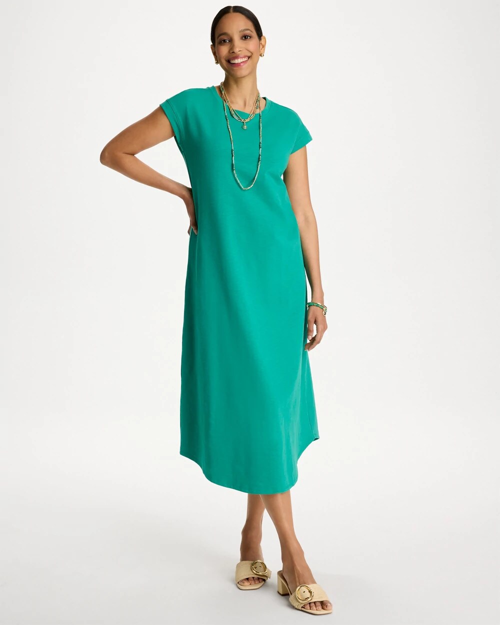 Soft-Stretch Cotton Slub Dress