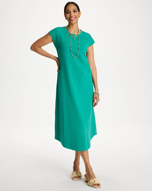 Soft-Stretch Cotton Slub Dress