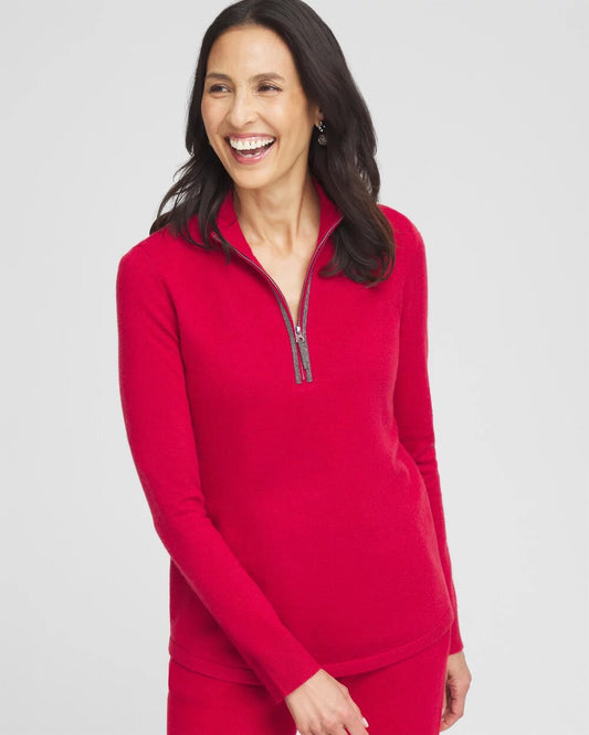 Zenergy Luxe Half Zip Pullover Top