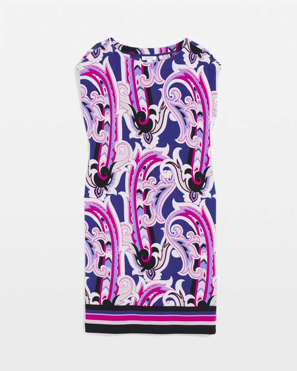 Travelers Paisley Cap-Sleeved Dress
