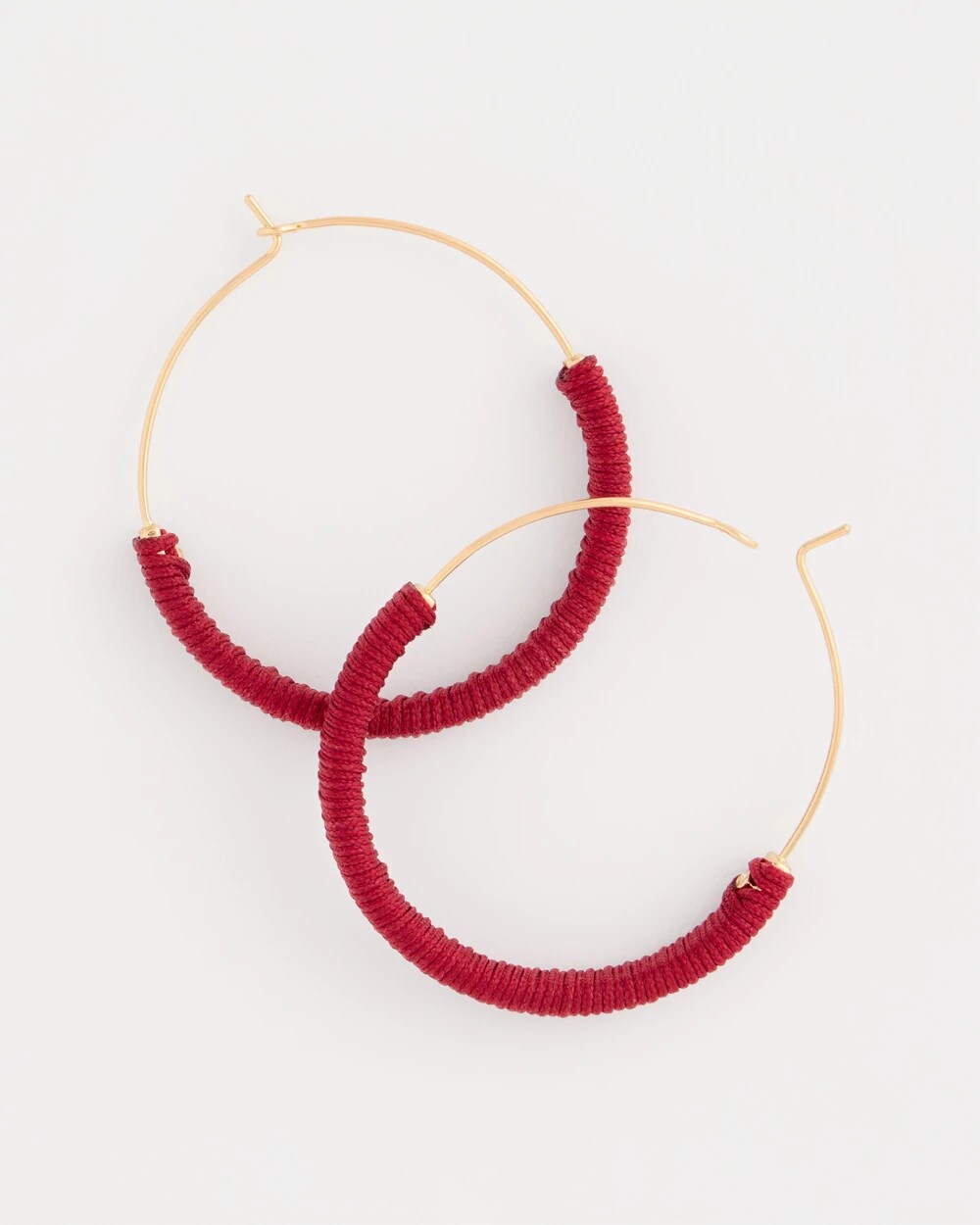 Thread Wrapped Hoop Earrings