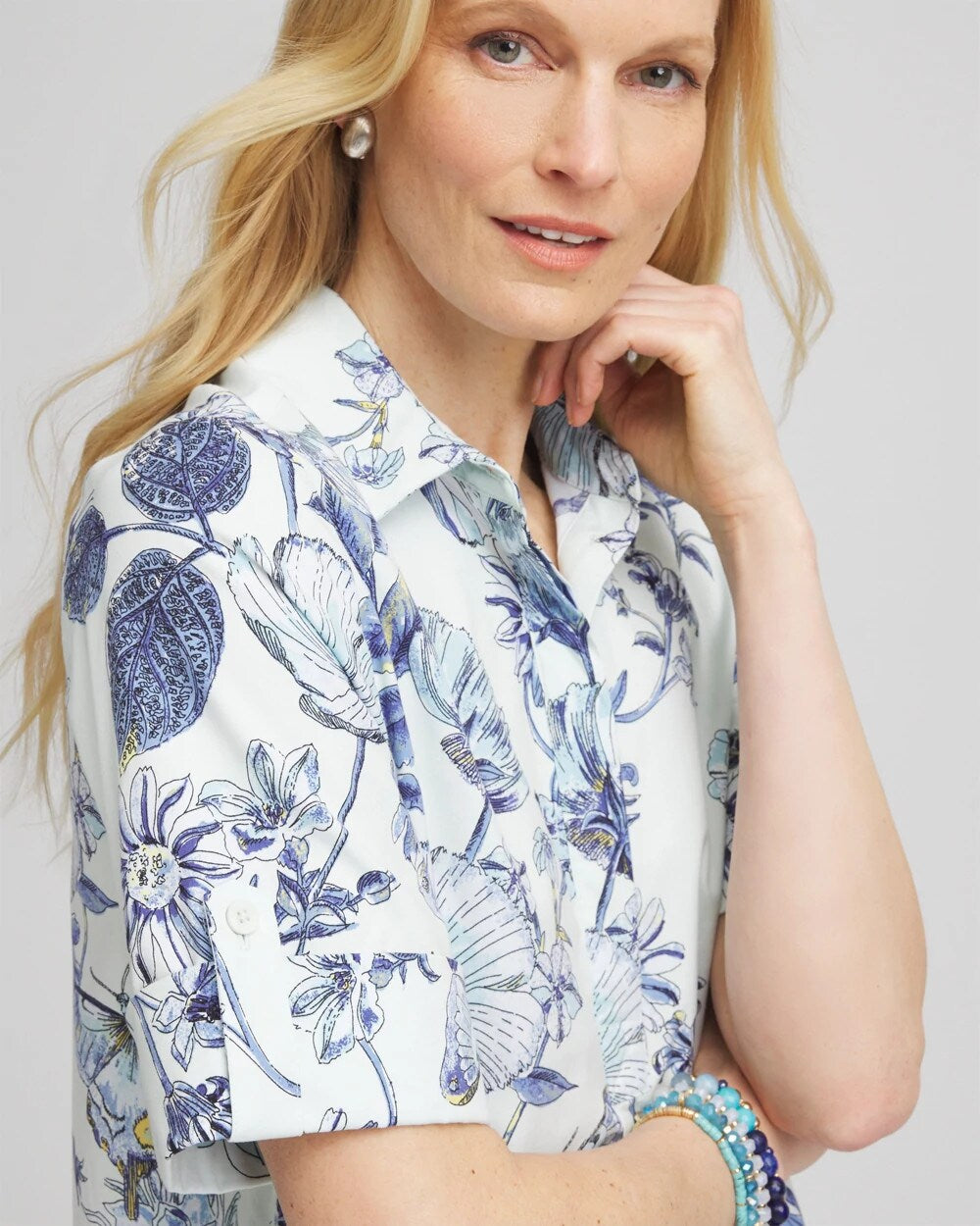 Poplin Butterfly Print Dress