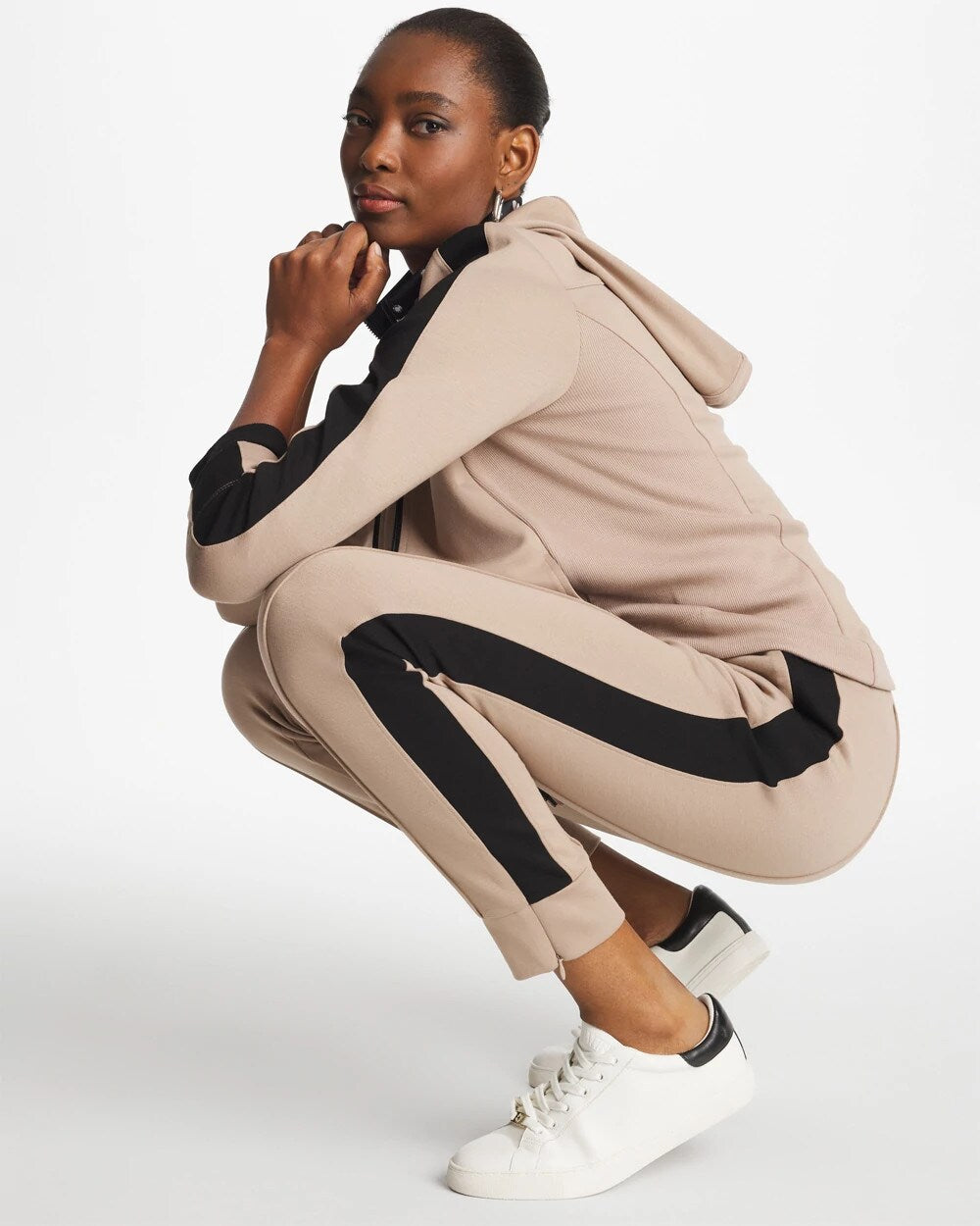 Zenergy Double-Knit Contrast Ankle Pants