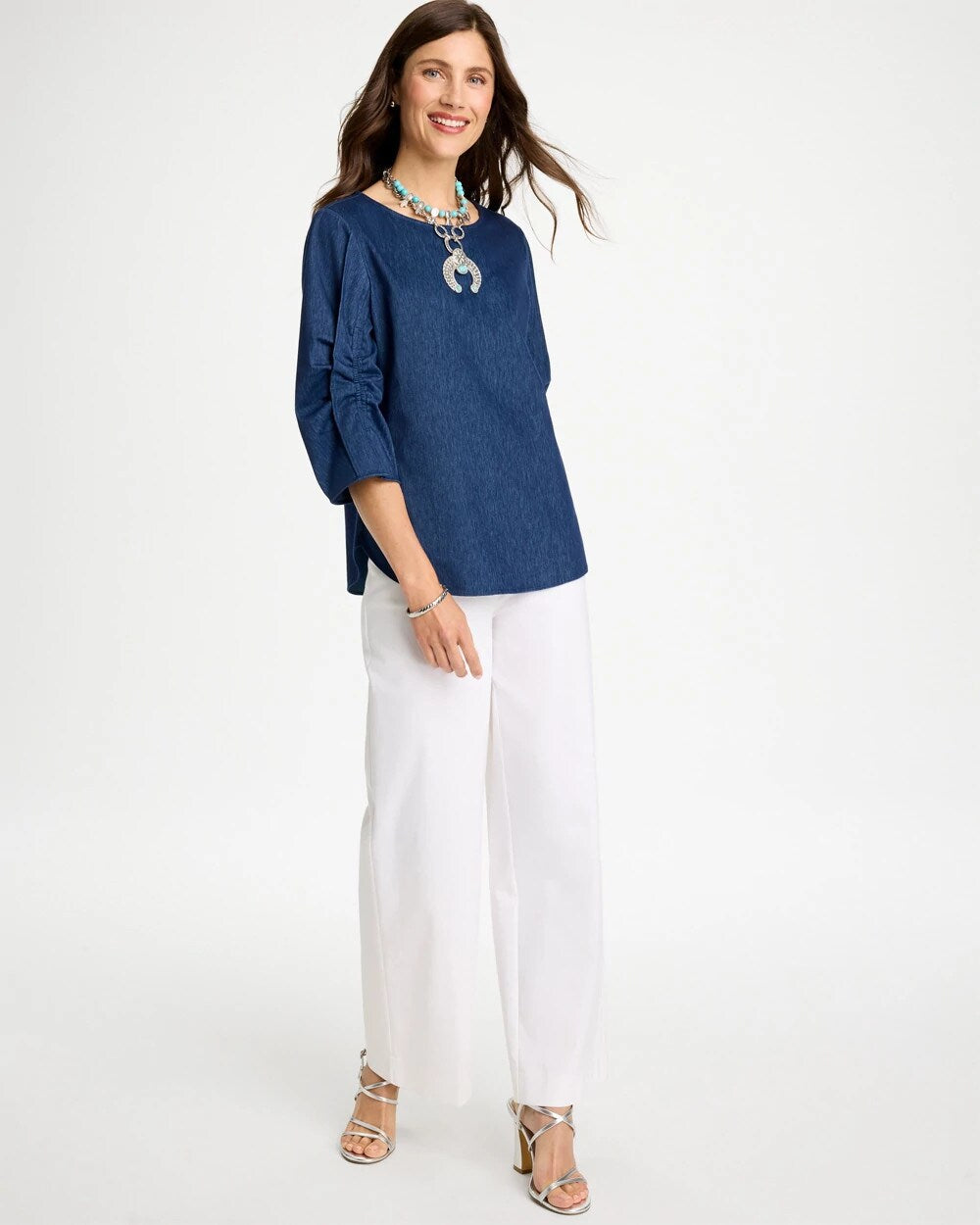 Ruffled Sleeve Knit Tee