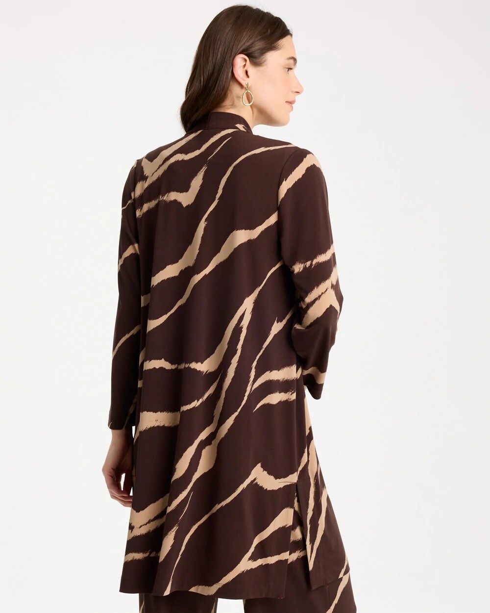 Travelers Knit Animal Print Duster Cardigan