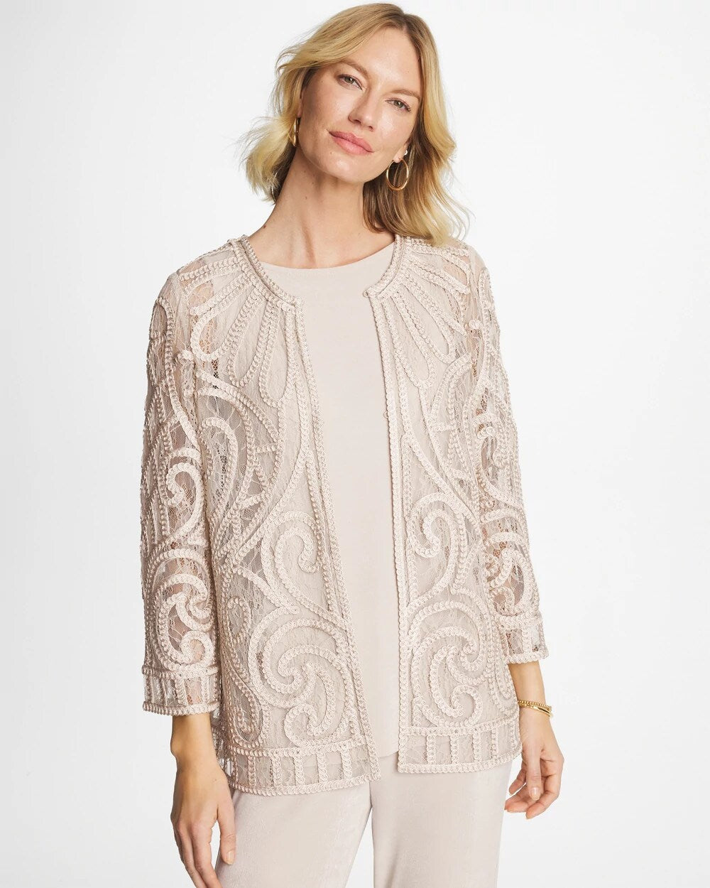 Travelers Short Embroidered Lace Jacket