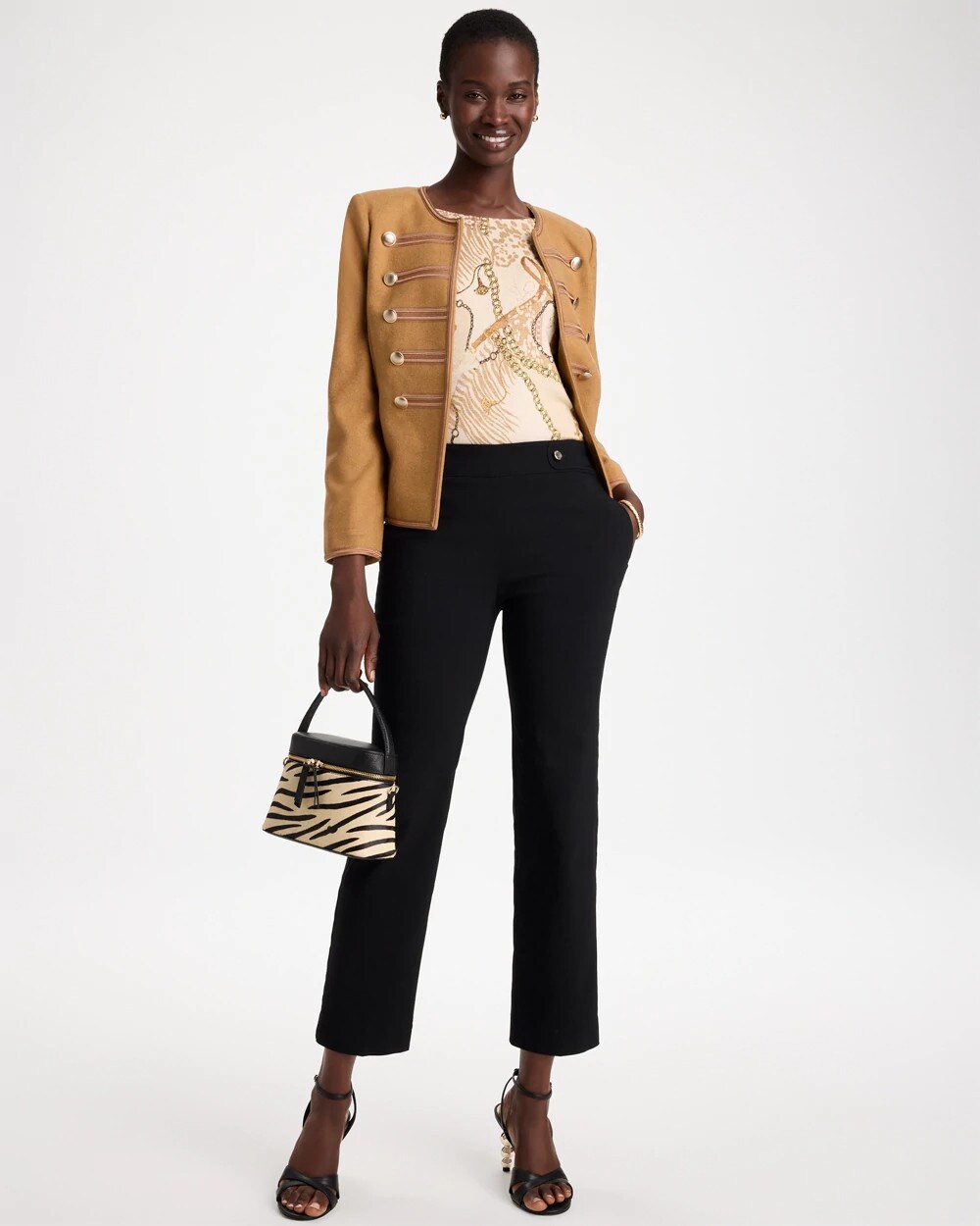 Ella Bateau Neutral Print Pullover Sweater