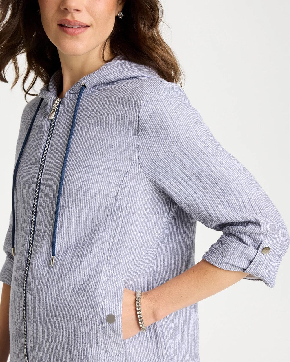 Zenergy Striped Gauze Jacket