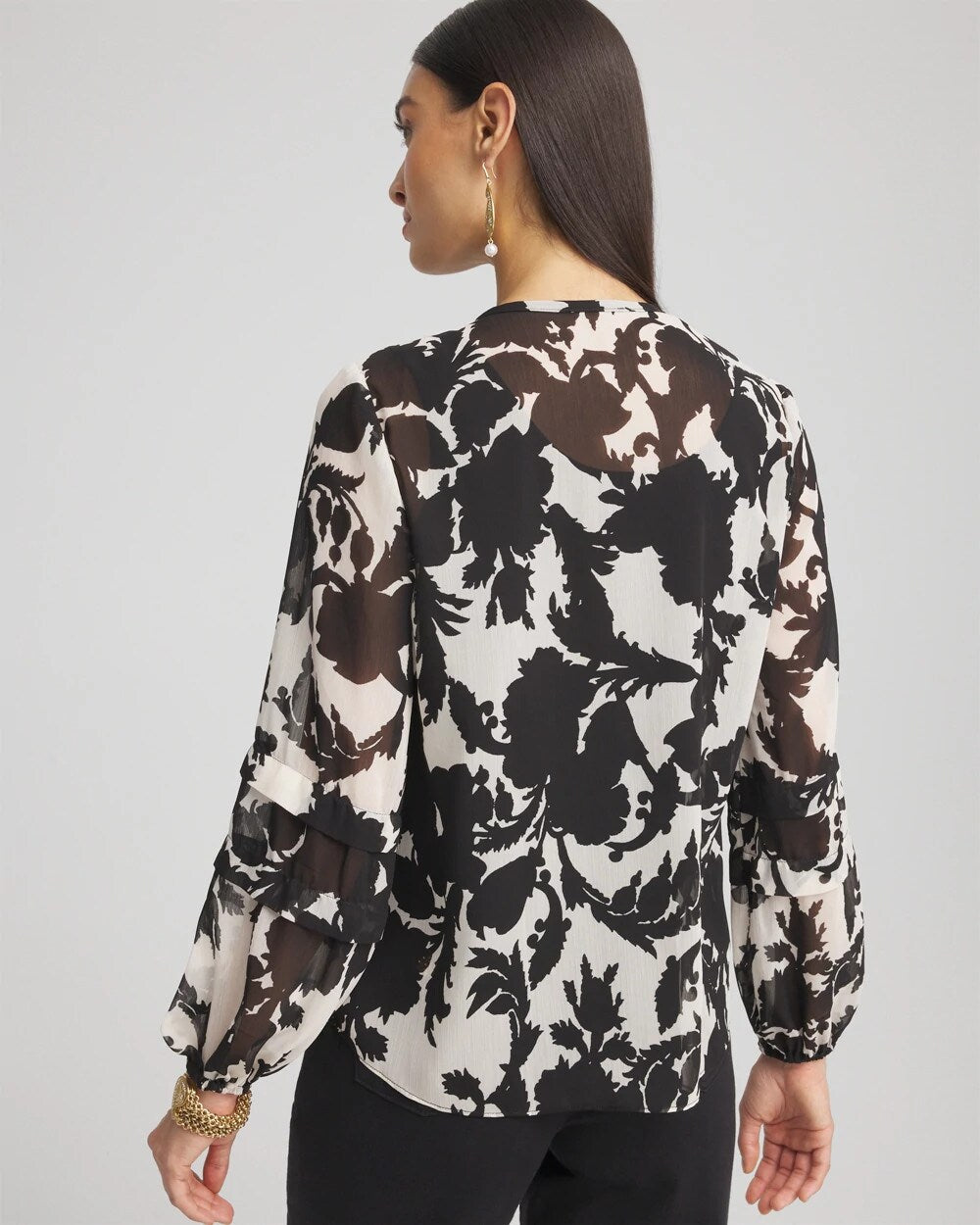 Paisley Ruffles Crinkle Blouse