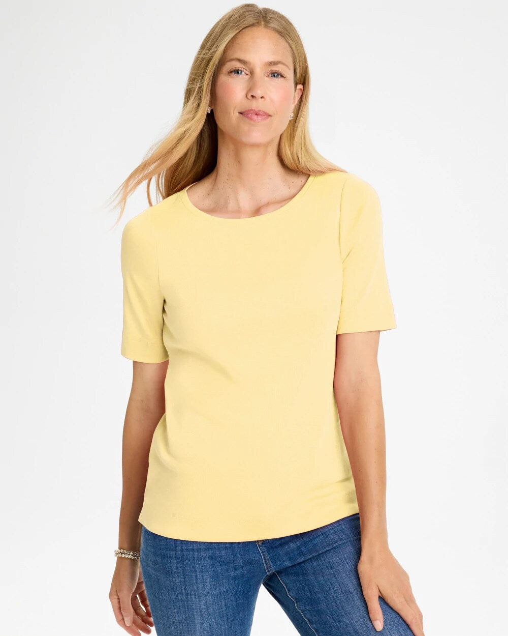 Pima Elbow Sleeve Tee
