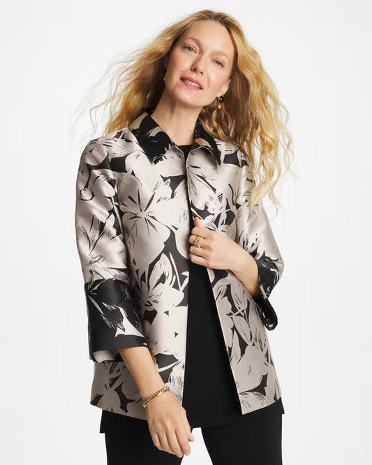 Travelers Collection Floral Jacquard Jacket