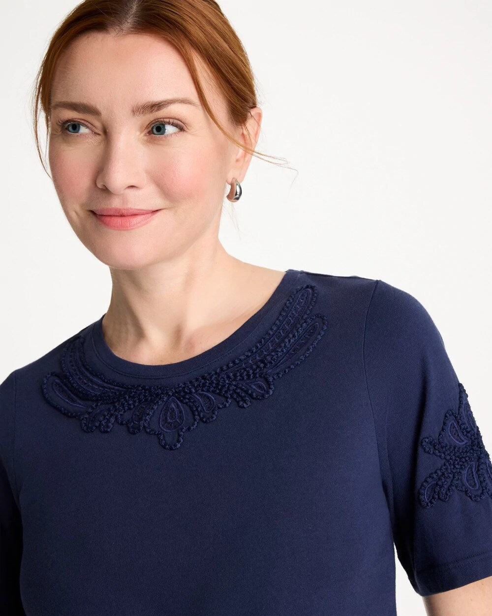 3D Cutwork Knit Tee