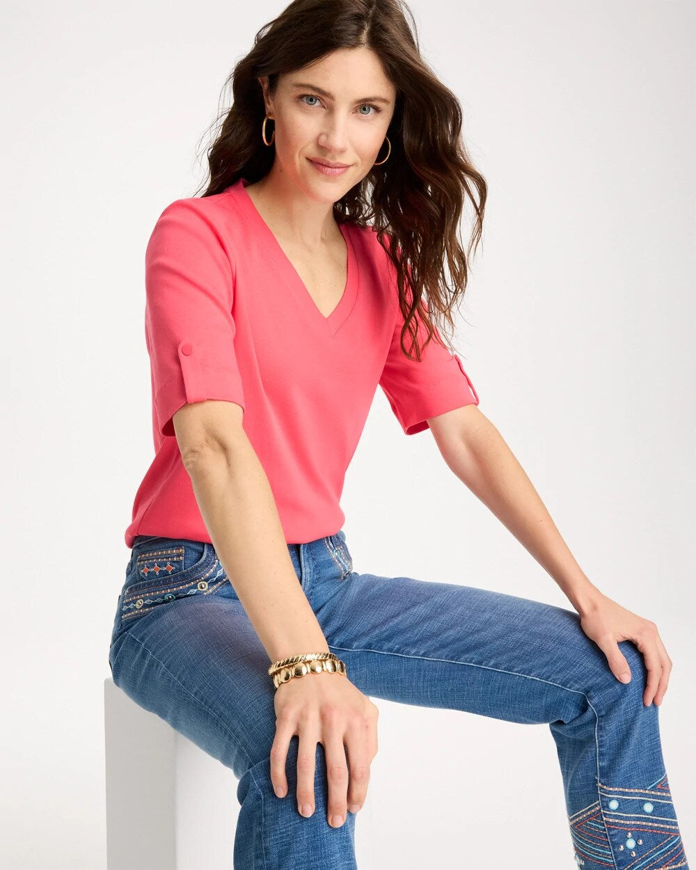 Pima V-Neck Tee