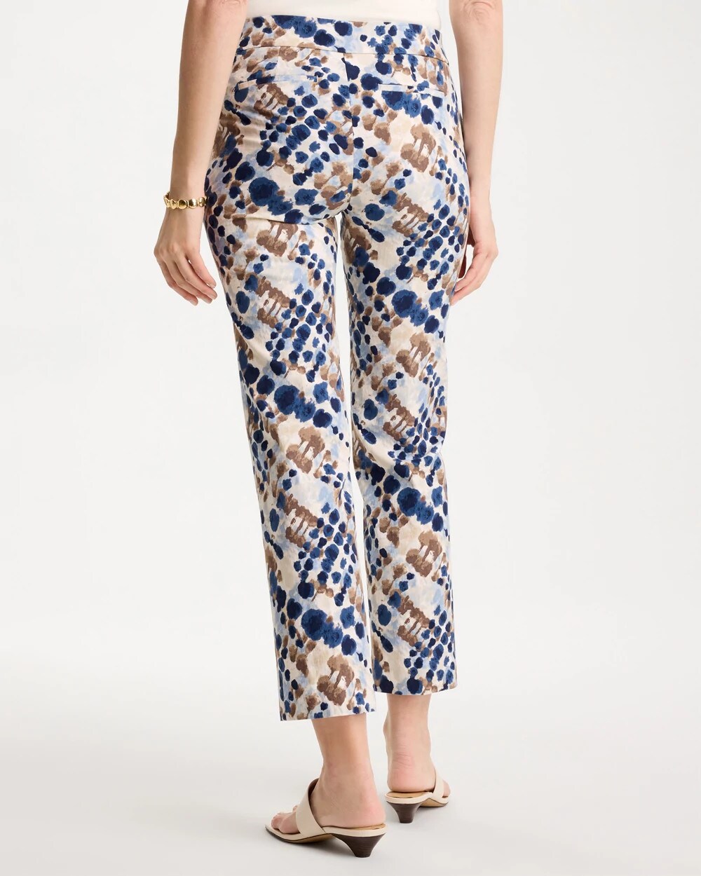 Printed Brigitte Straight Crop Pant