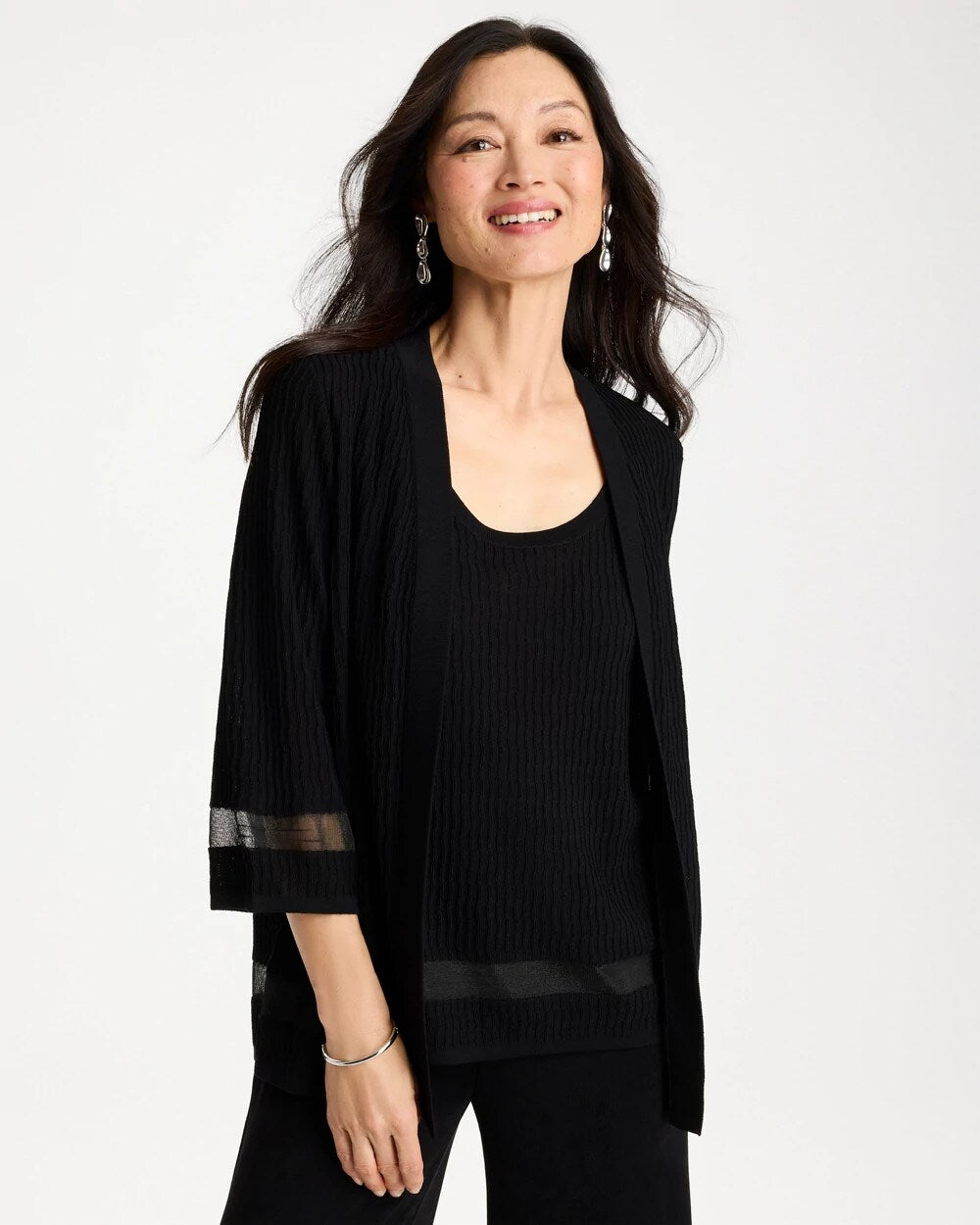 Travelers Sheer Stripe Cardigan