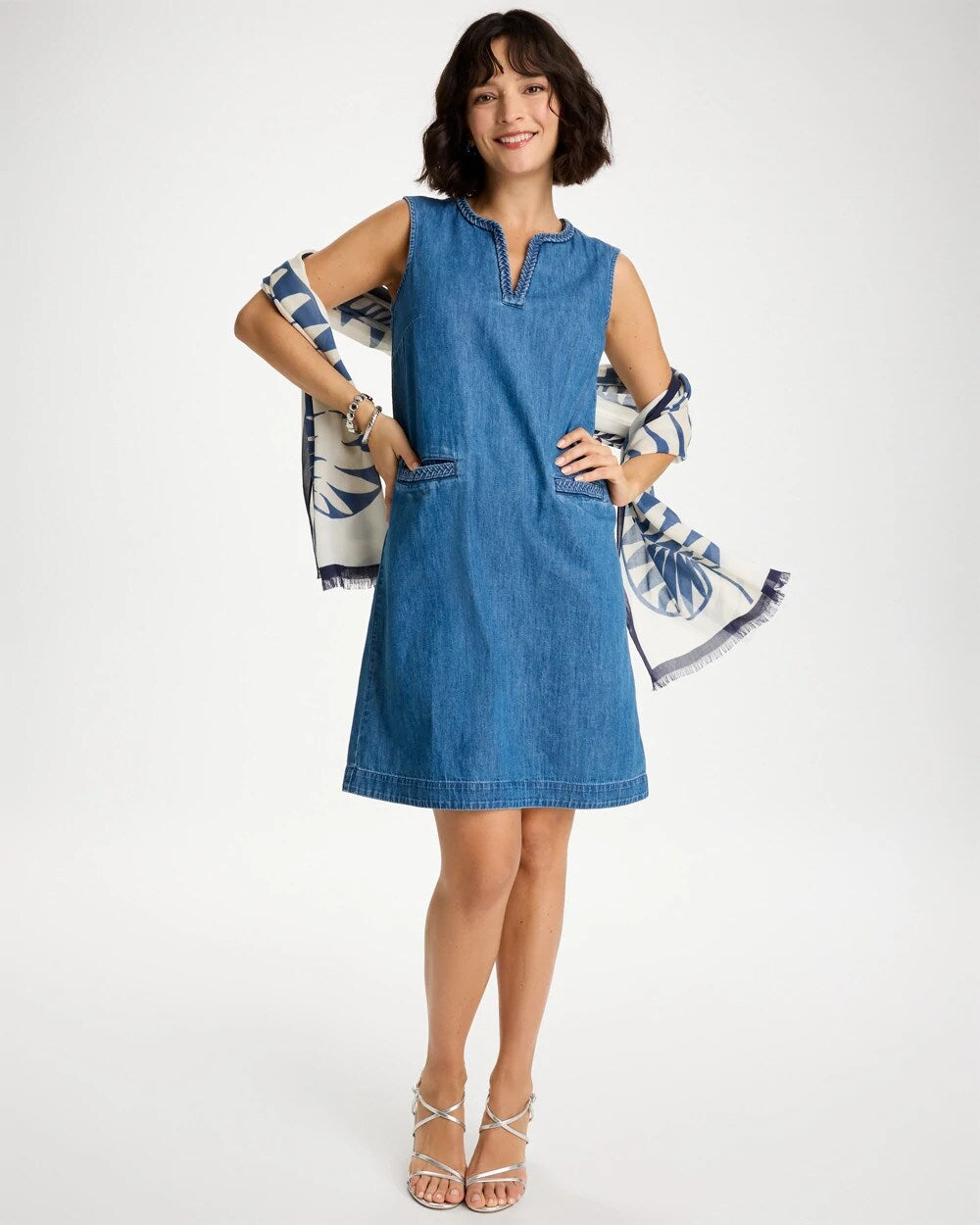 Denim Braided Dress