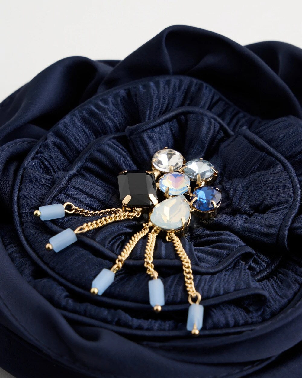 Bejeweled Flower Brooch