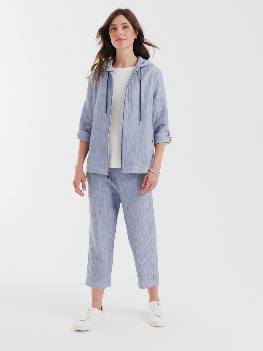 Zenergy Striped Gauze Jacket