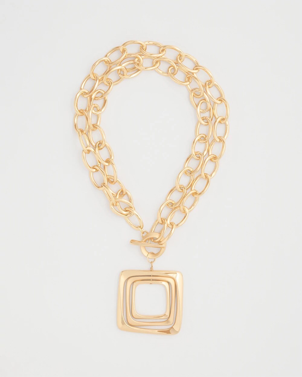 Adjustable Square Pendant Necklace