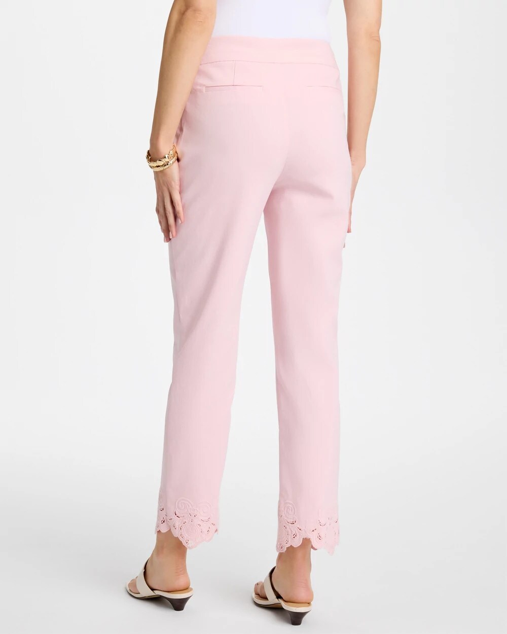 Embroidered Brigitte Slim Crop Pant