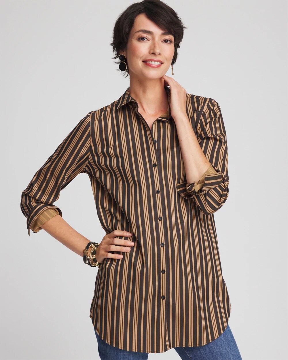 No Iron Stripe Tunic