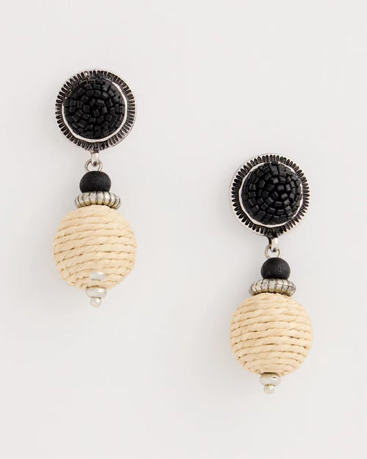 Neutral Wrapped Drop Earrings