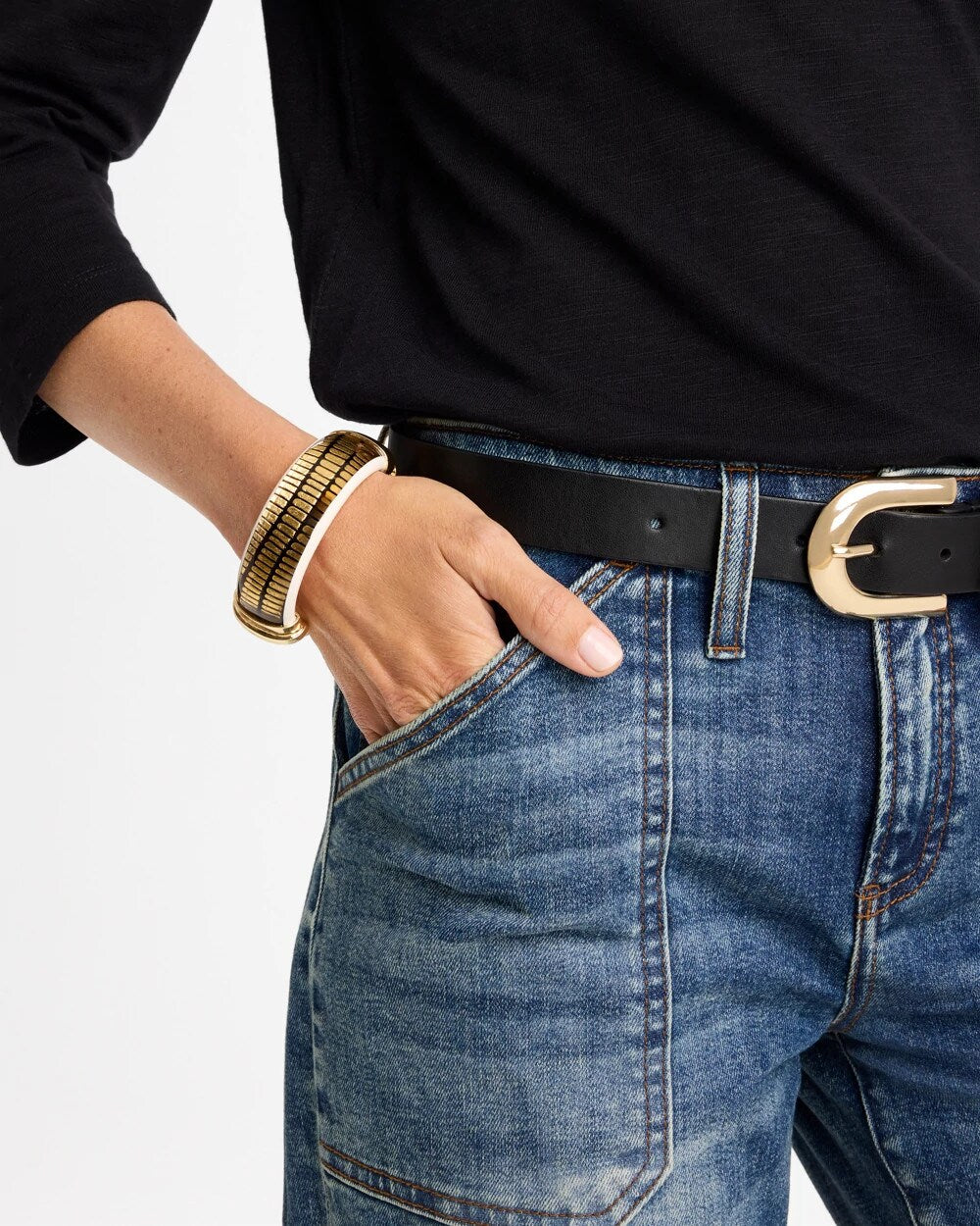 Animal Print Golden Hinge Bracelet