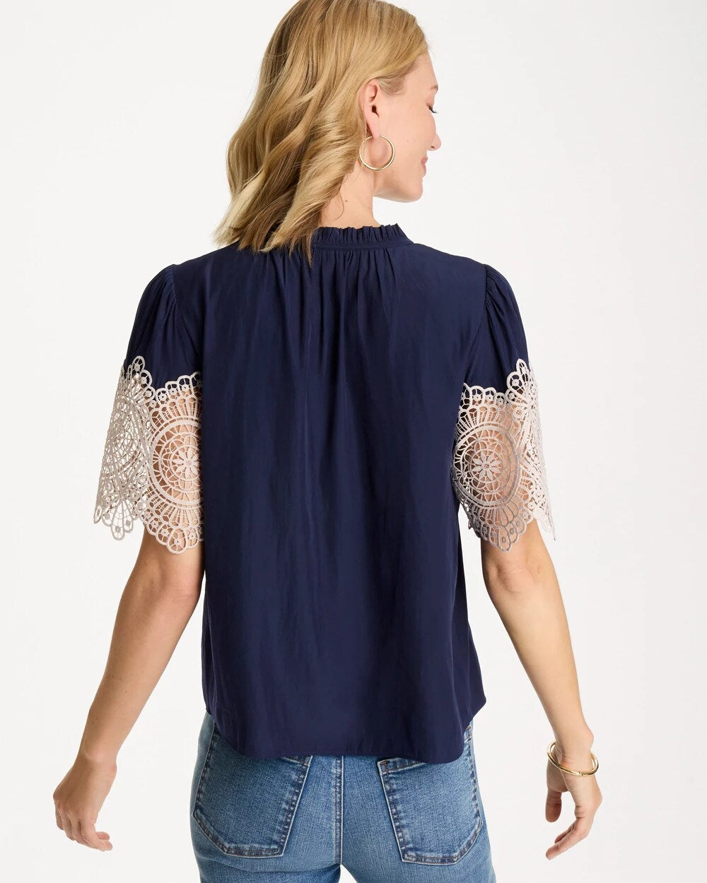 Sea Island Crochet Lace Blouse