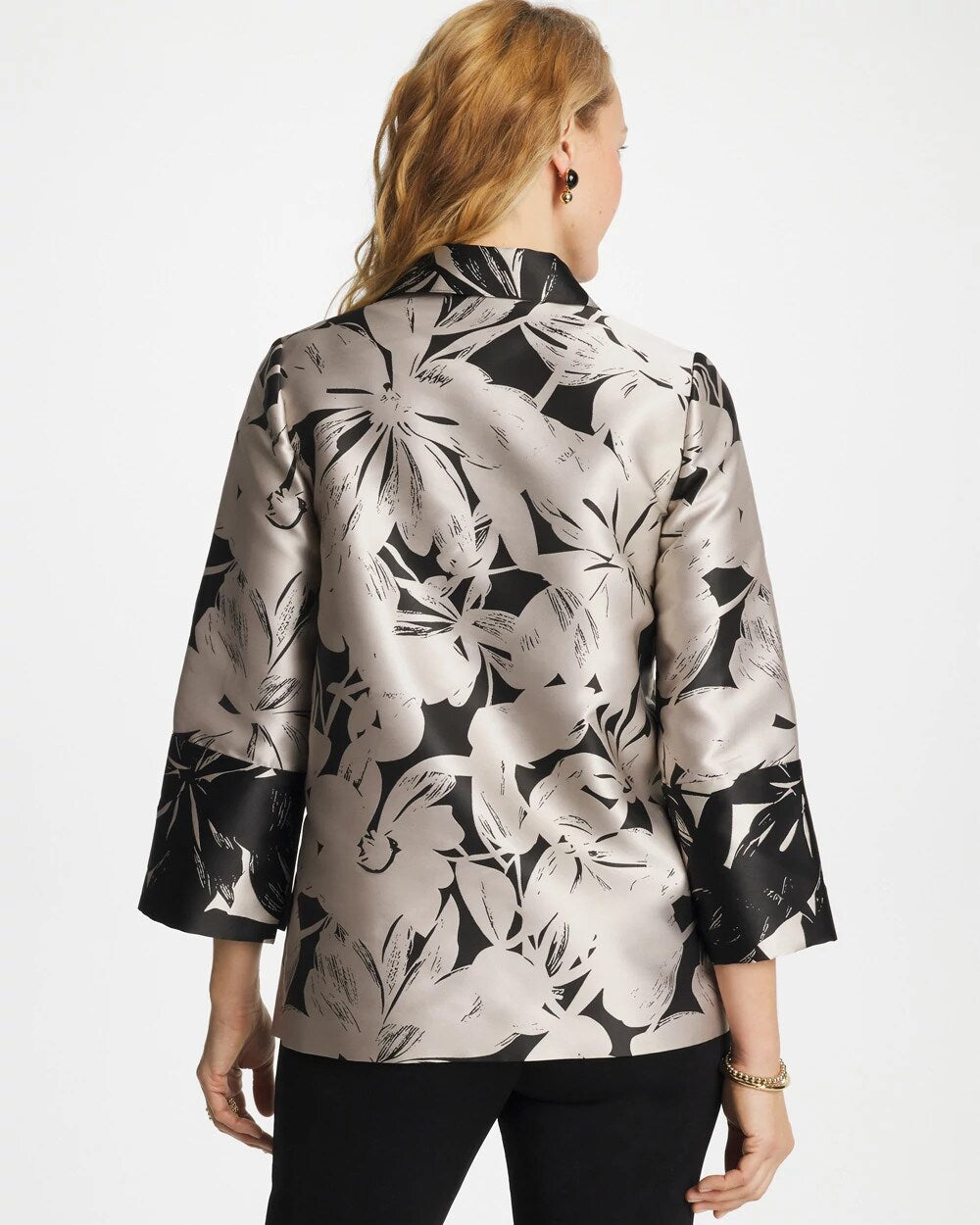 Travelers Collection Floral Jacquard Jacket
