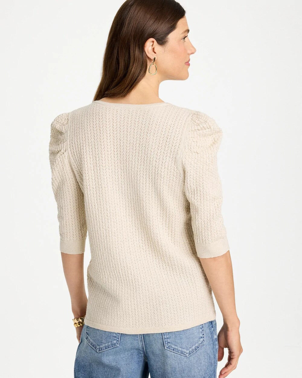 Wear Now Sleeve Detail Pullover Sweater