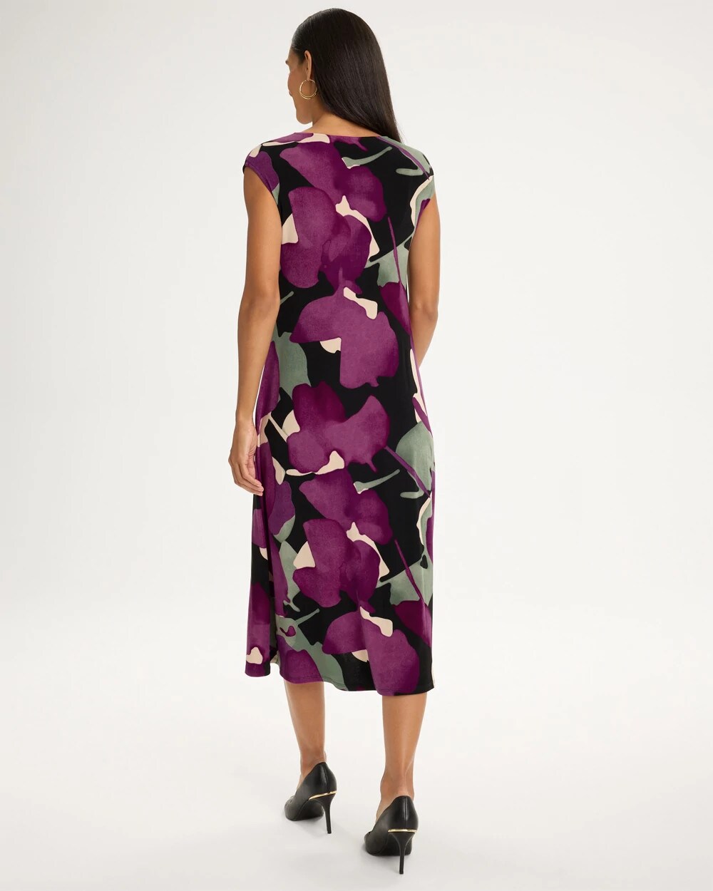 Travelers Twist Neck Midi Dress