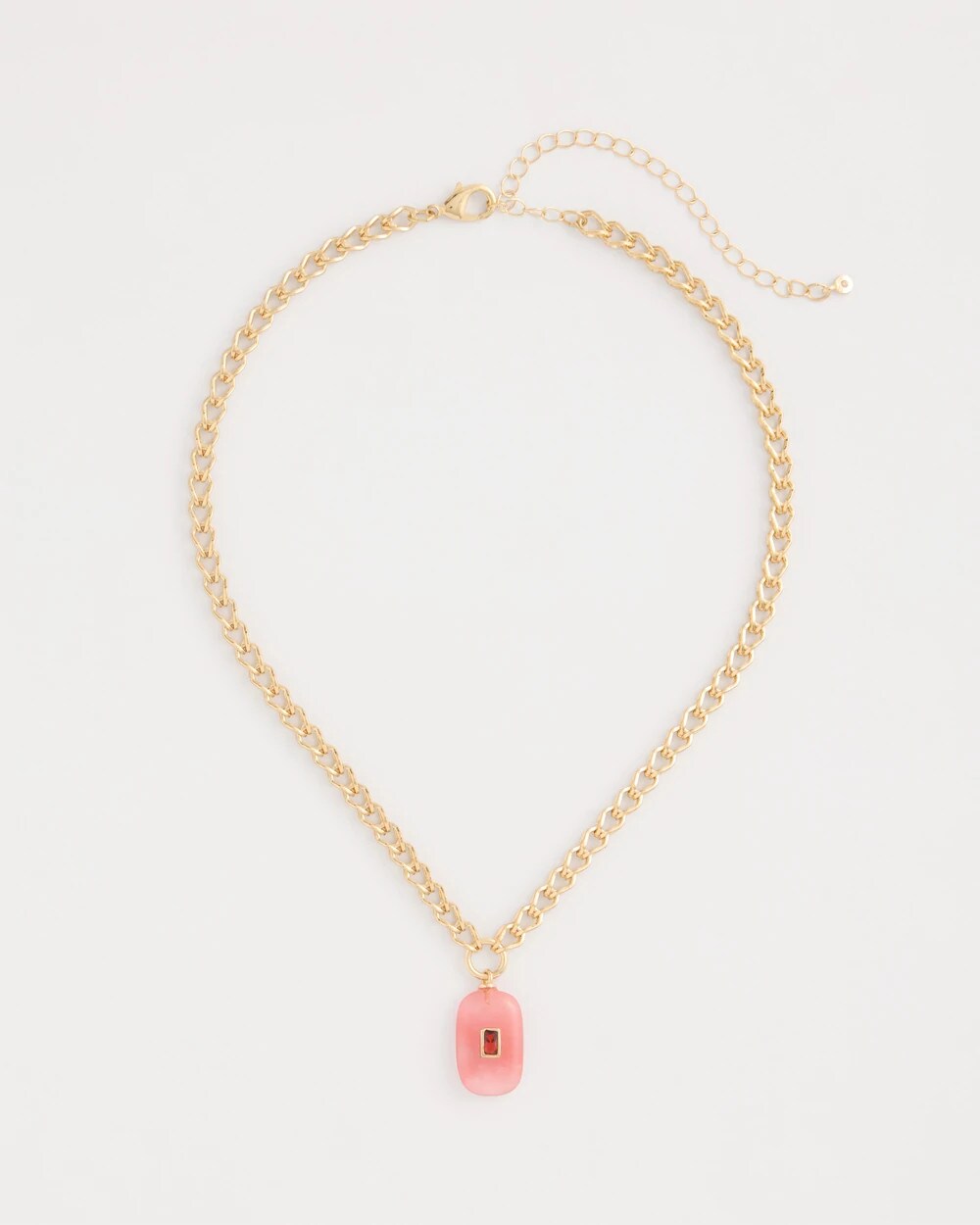 Coral Agate Short Pendant Necklace