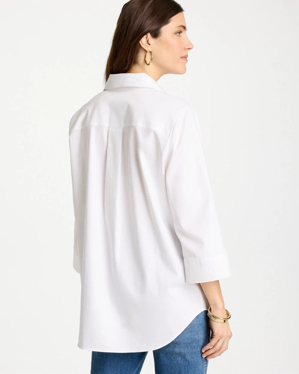 No Iron Stretch Popover Tunic