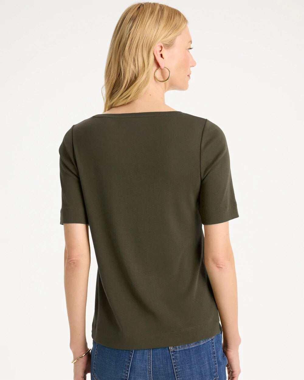 Pima Elbow Sleeve Tee