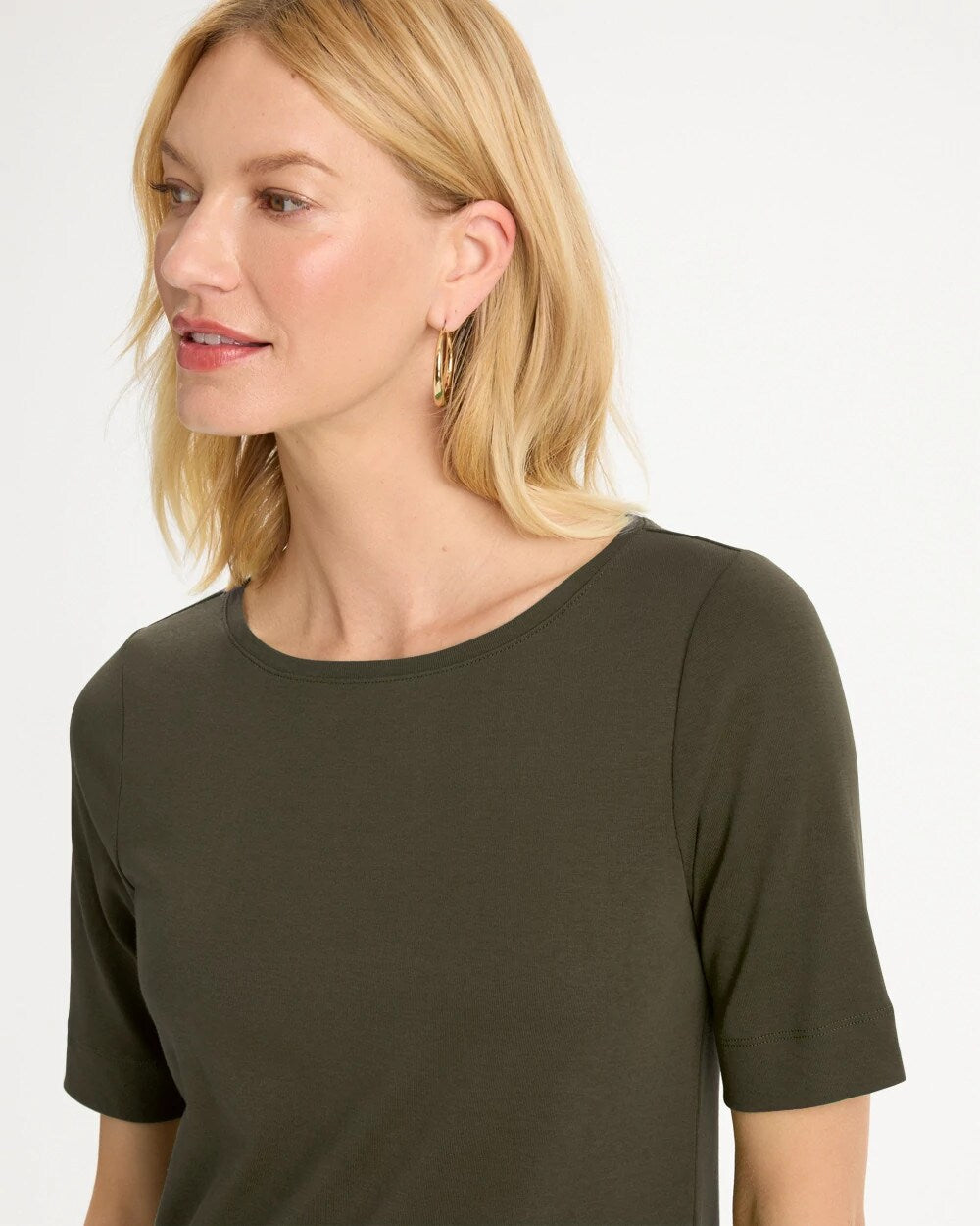 Pima Elbow Sleeve Tee