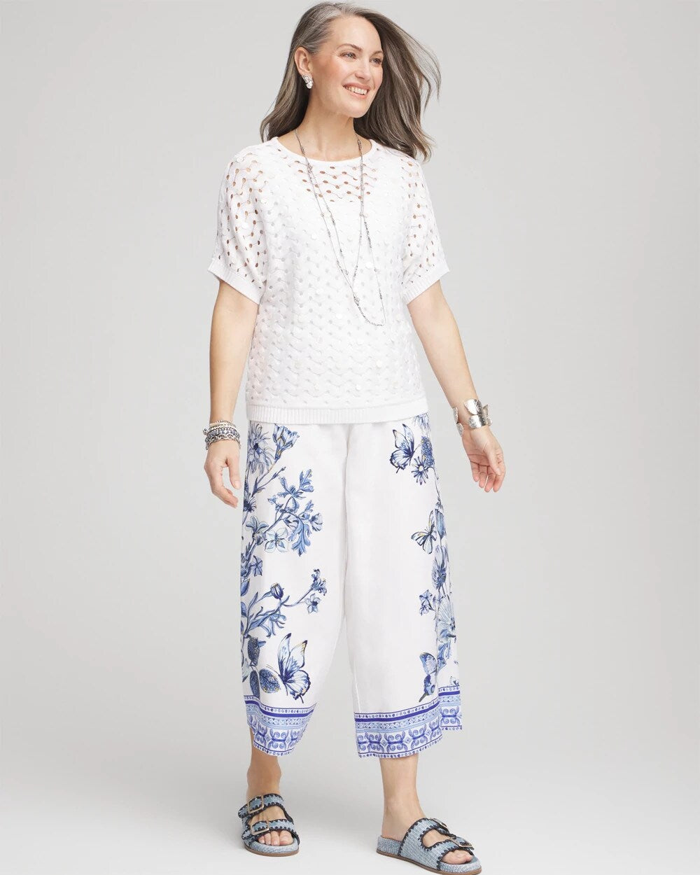 Dolman Pointelle Sweater