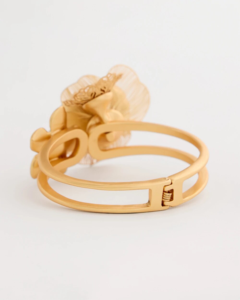 Filigree Flower Hinge Cuff Bracelet