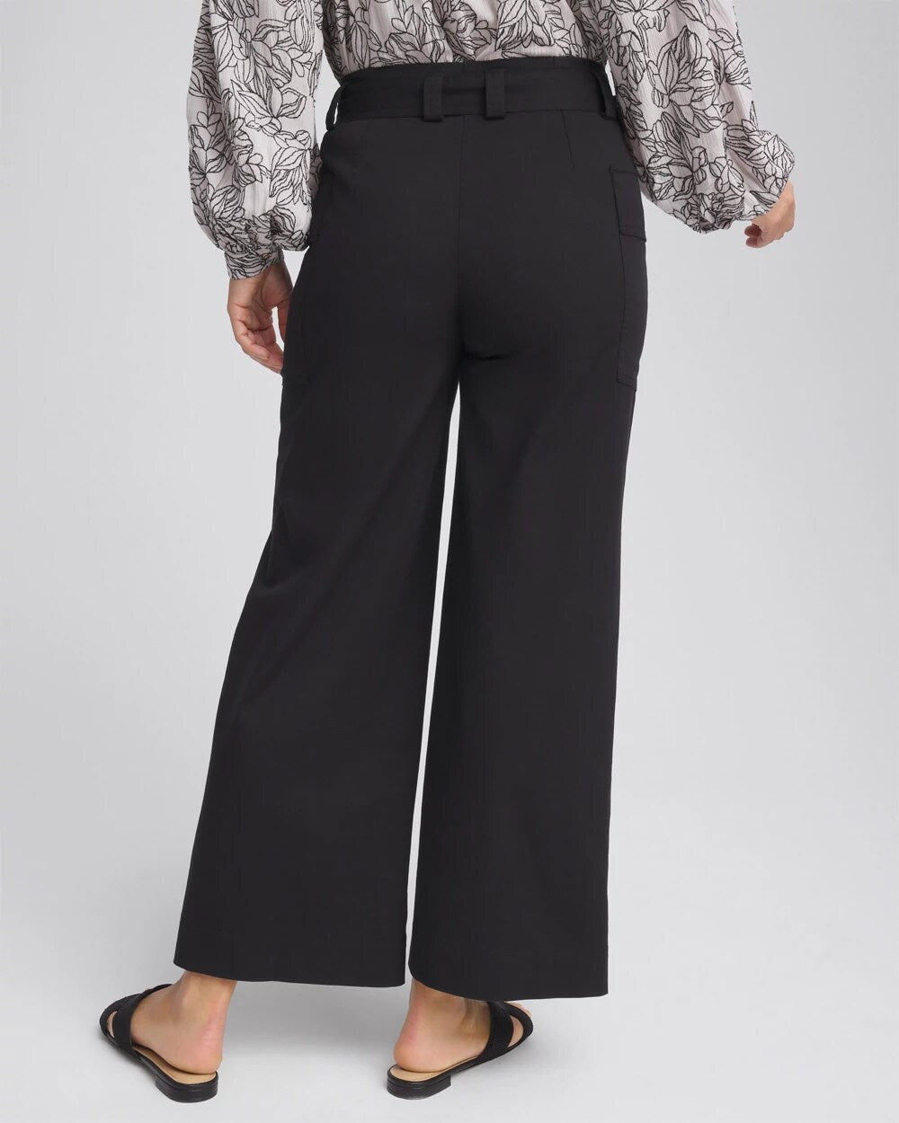 Belted Twill Utility Cropped Pants