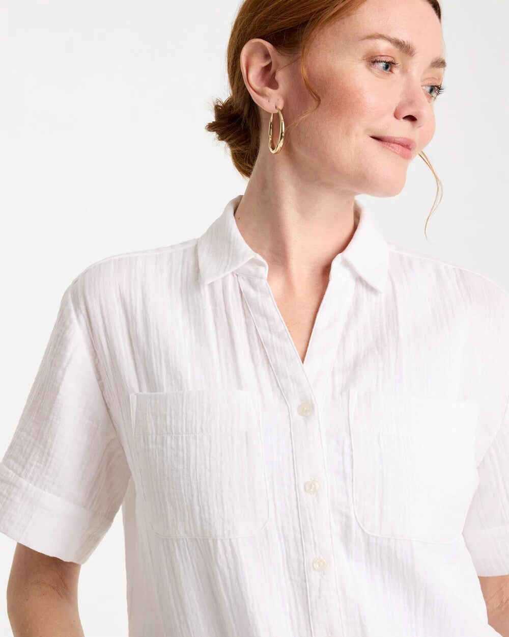 Cotton Gauze Camp Shirt