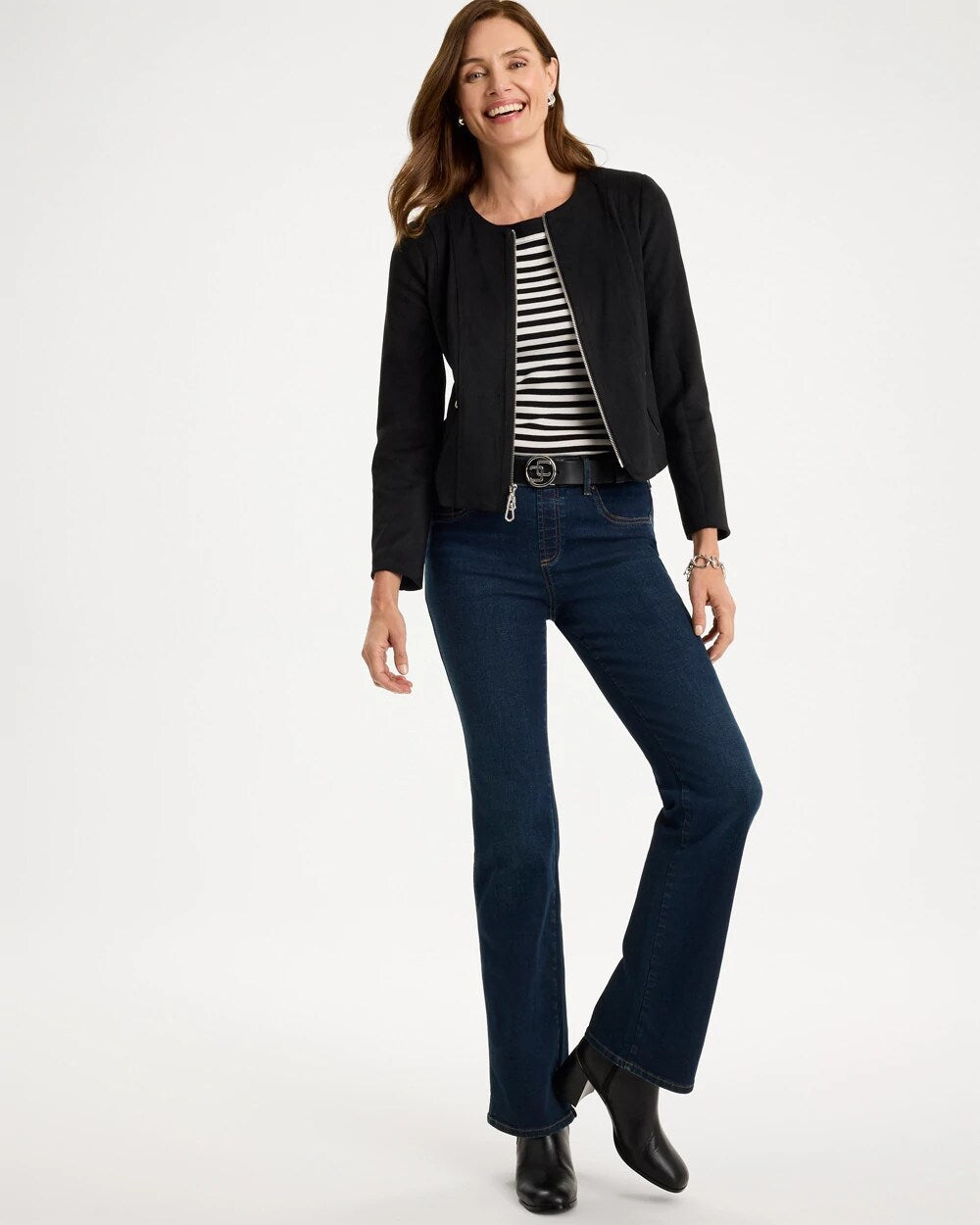 Faux Suede Moto Jacket