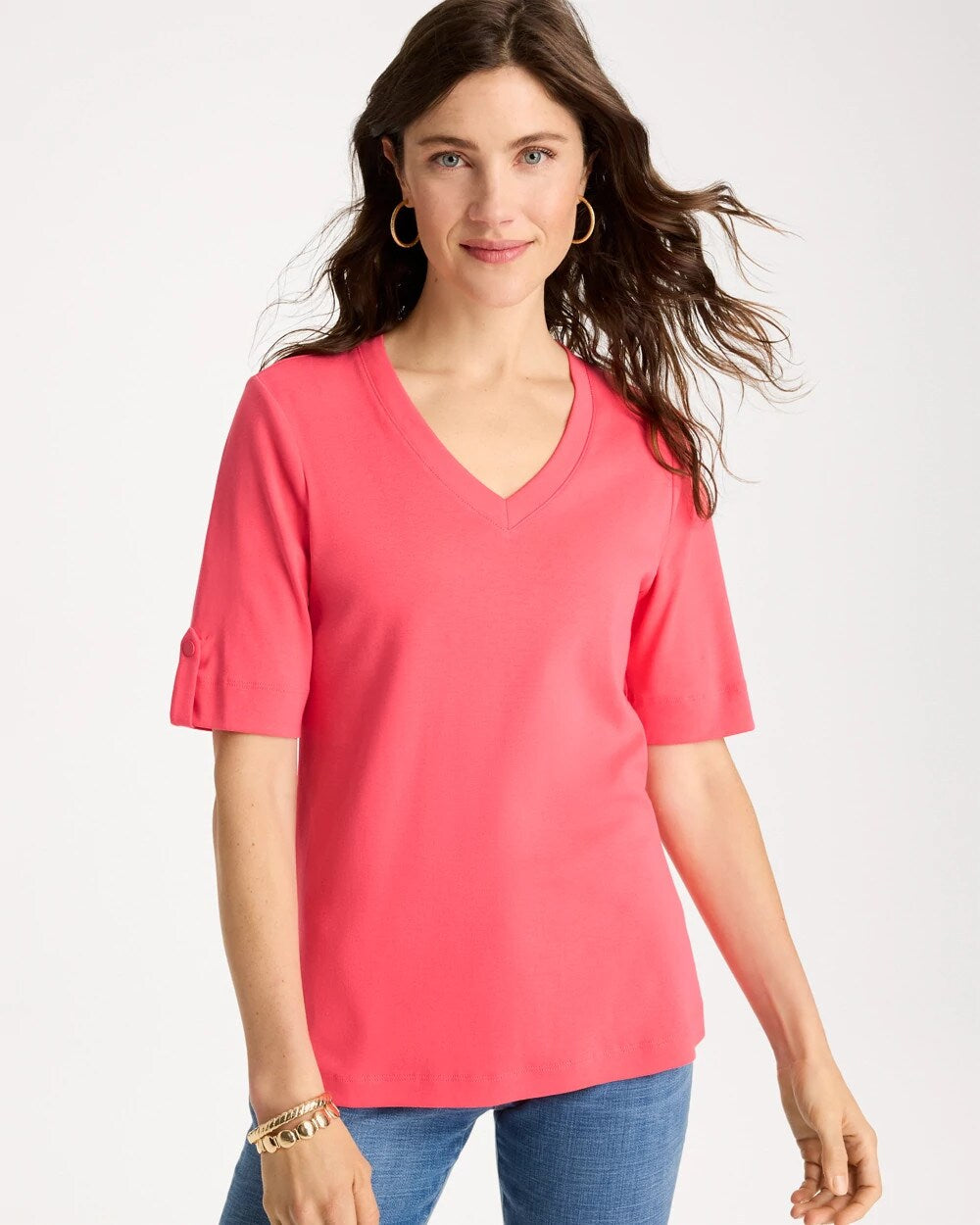 Pima V-Neck Tee