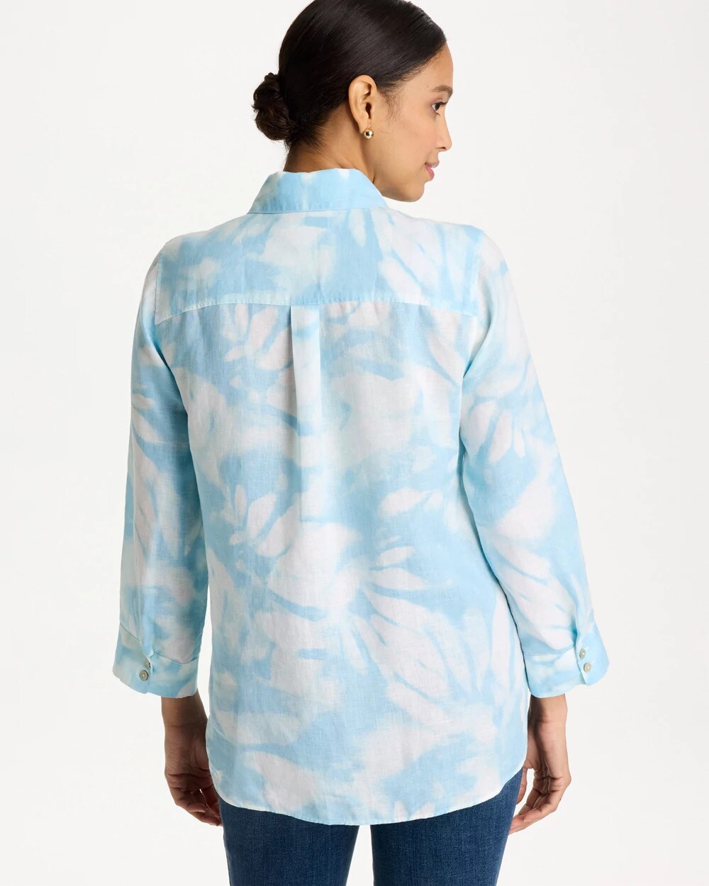 No Iron Linen Tie-Dye Shirt