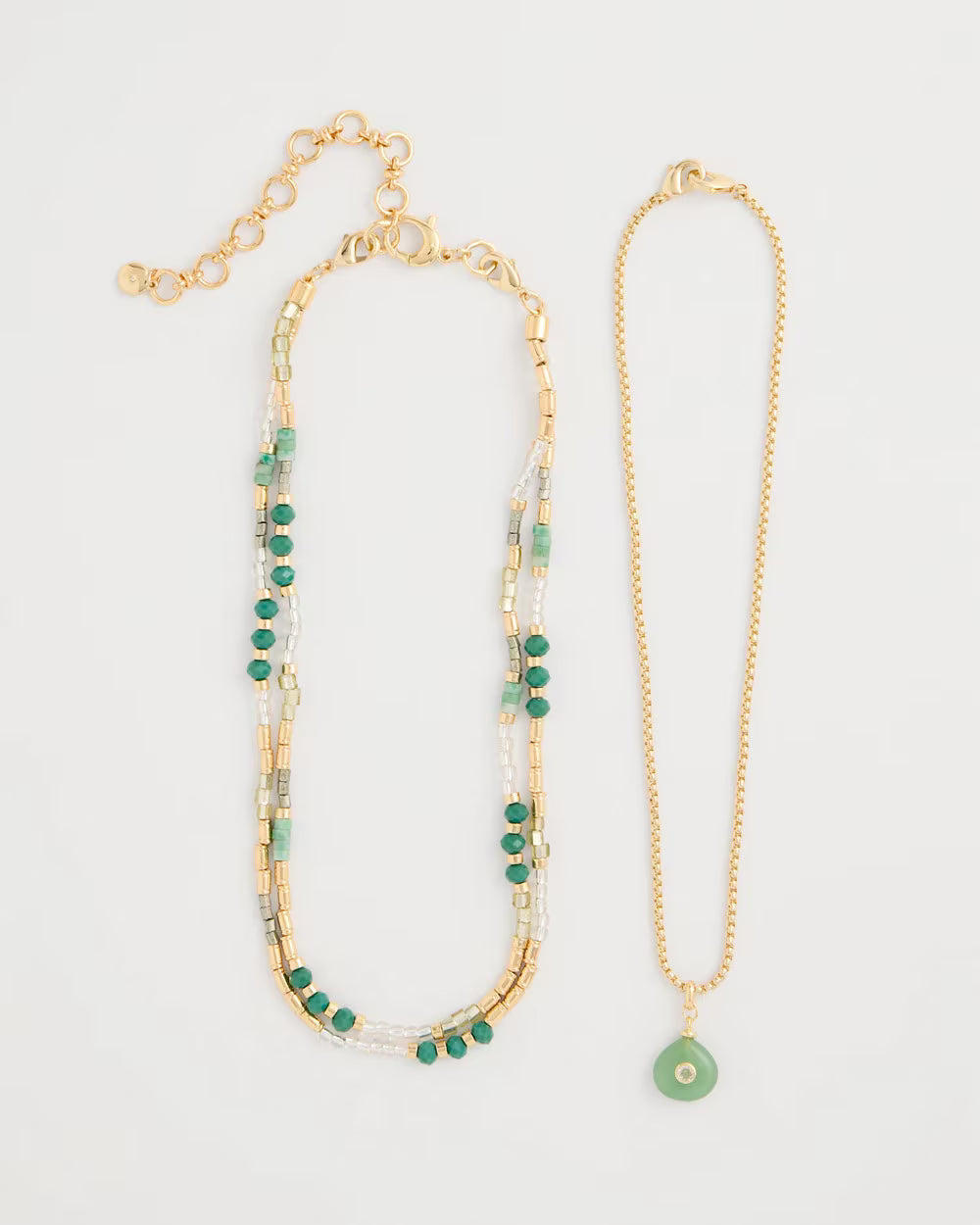 Aventurine Stone Pendant Necklace