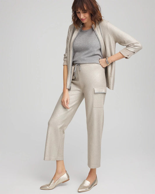 Zenergy Luxe Foil Cashmere Blend Cargo Pants