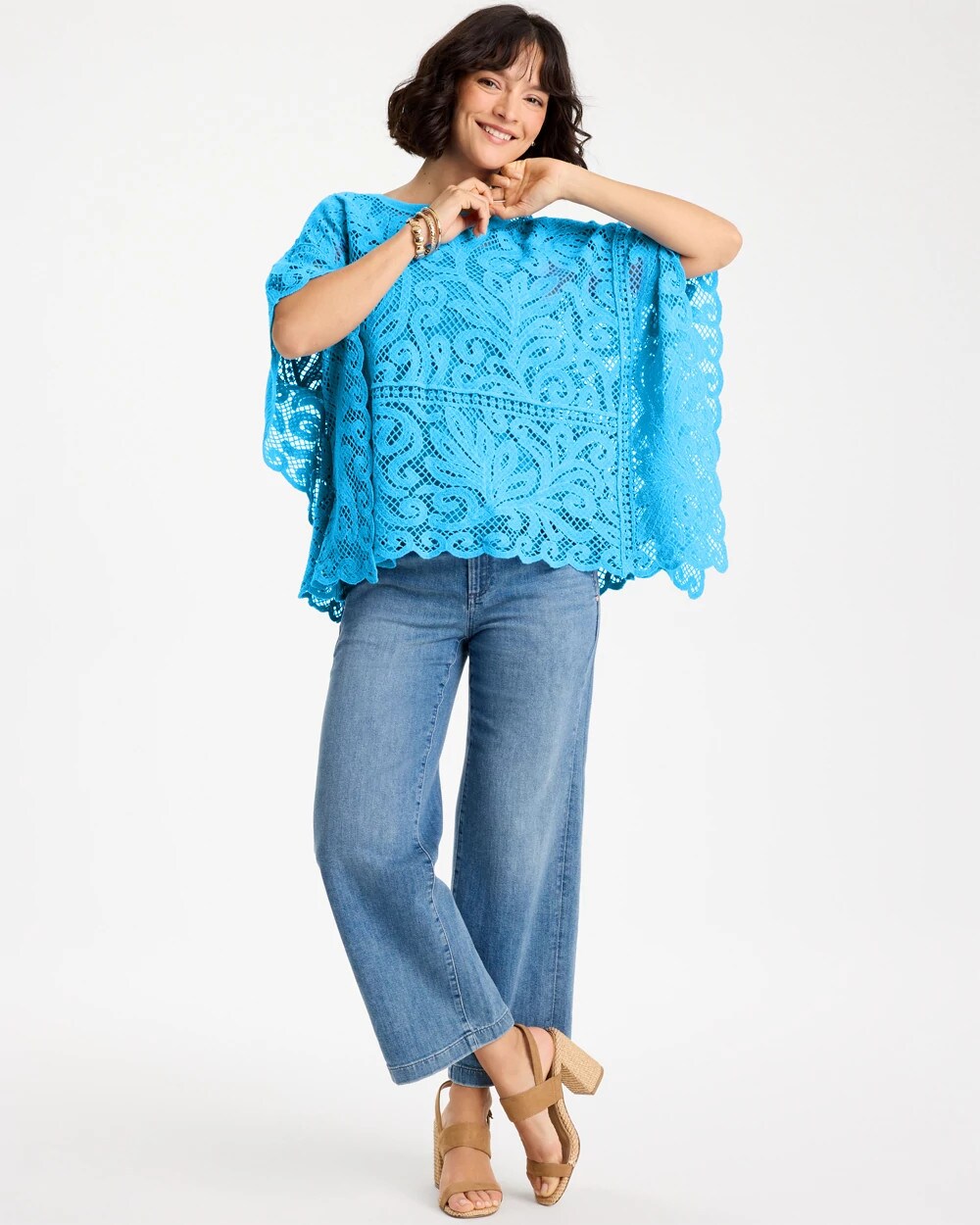Cotton Crochet Lace Poncho
