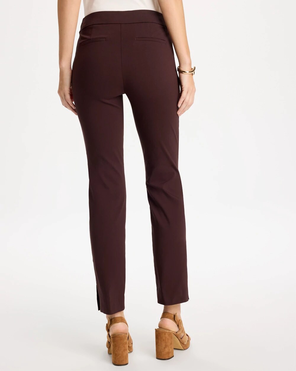 Brigitte Slim Button Hem Pants