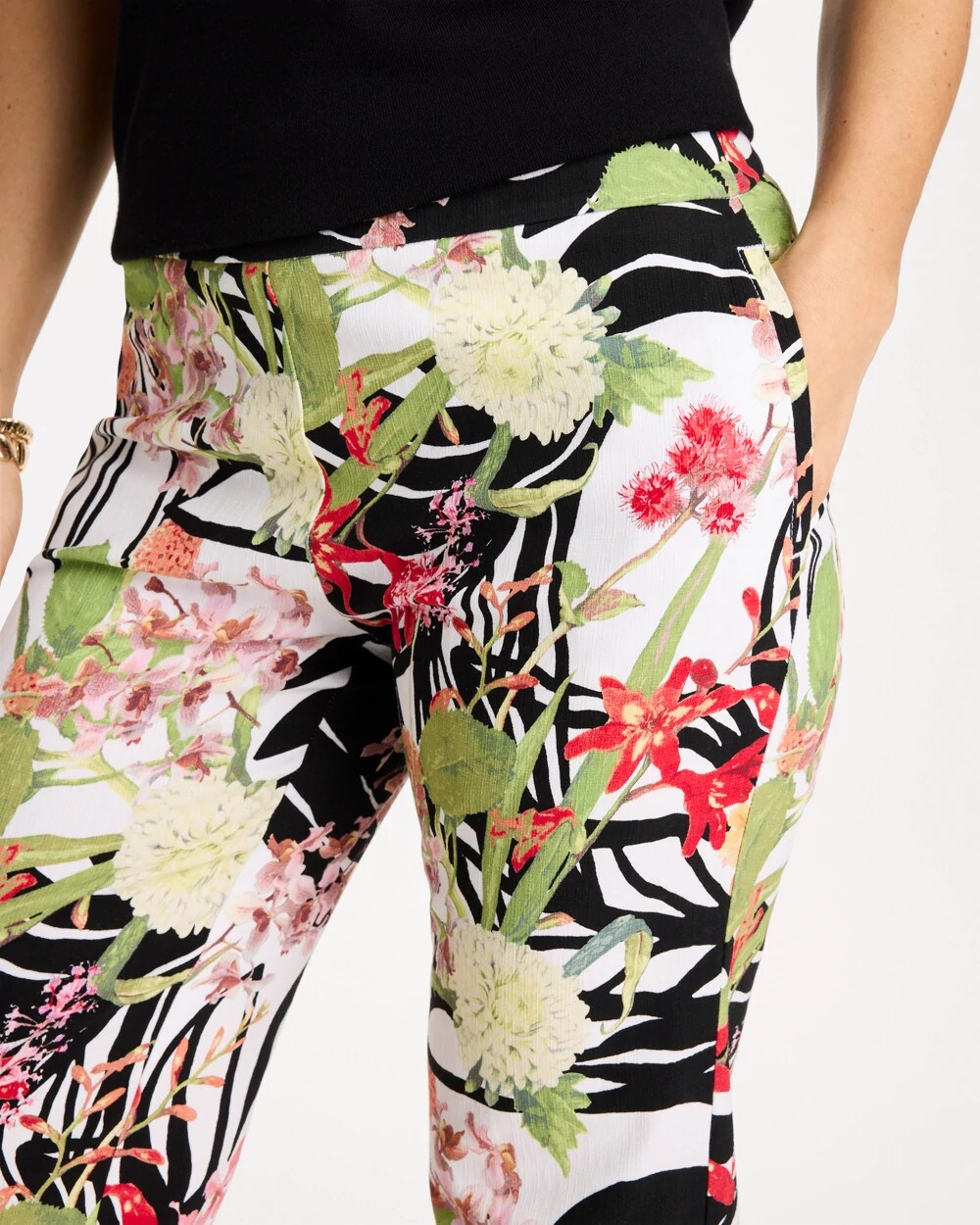 Tropical Nights Brigitte Straight Crop Pant