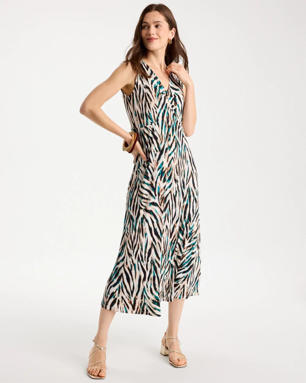 Animal Print Jersey Knit Dress