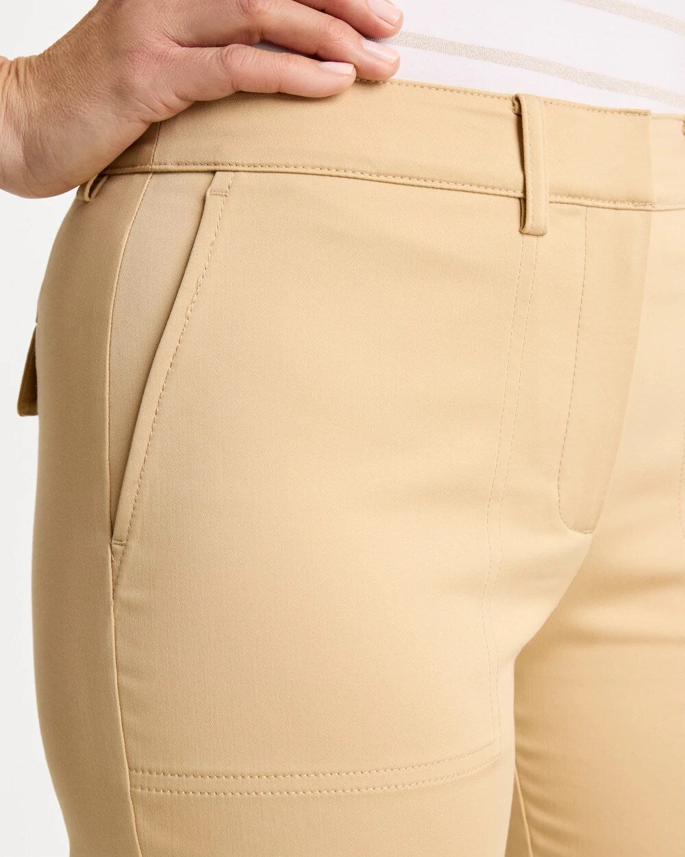 Emme Sateen Straight Capri Pants