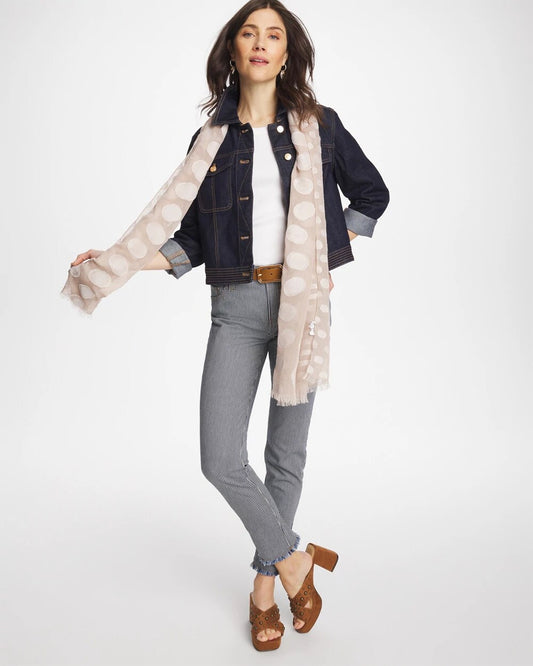 Pinnacle Stripe Girlfriend Ankle Jeans